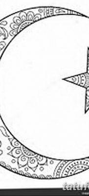 фото тату полумесяц со звездой от 26.06.2018 №071 — tattoo crescent with a — tatufoto.com