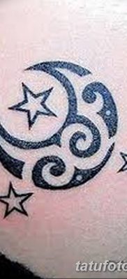 фото тату полумесяц со звездой от 26.06.2018 №077 — tattoo crescent with a — tatufoto.com