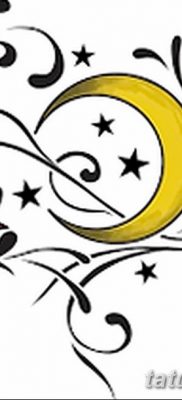фото тату полумесяц со звездой от 26.06.2018 №079 — tattoo crescent with a — tatufoto.com