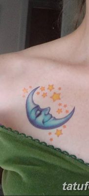 фото тату полумесяц со звездой от 26.06.2018 №086 — tattoo crescent with a — tatufoto.com