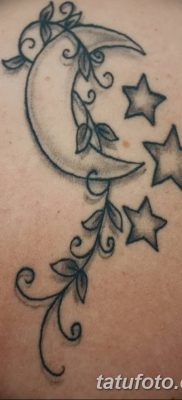 фото тату полумесяц со звездой от 26.06.2018 №087 — tattoo crescent with a — tatufoto.com