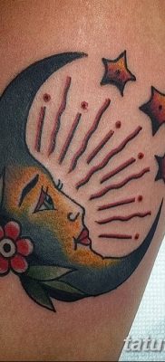 фото тату полумесяц со звездой от 26.06.2018 №096 — tattoo crescent with a — tatufoto.com