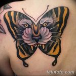 фото татуировка оскал тигра от 01.06.2018 №004 - tiger tattoo - tatufoto.com