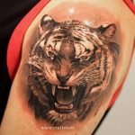 фото татуировка оскал тигра от 01.06.2018 №012 - tiger tattoo - tatufoto.com 234234