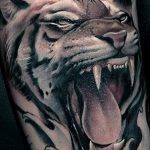 фото татуировка оскал тигра от 01.06.2018 №014 - tiger tattoo - tatufoto.com 23423