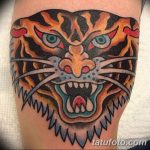 фото татуировка оскал тигра от 01.06.2018 №022 - tiger tattoo - tatufoto.com