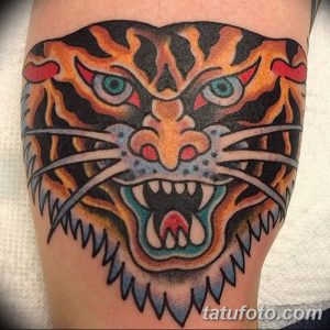 фото татуировка оскал тигра от 01.06.2018 №022 - tiger tattoo