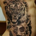 фото татуировка оскал тигра от 01.06.2018 №025 - tiger tattoo - tatufoto.com