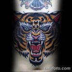 фото татуировка оскал тигра от 01.06.2018 №026 - tiger tattoo - tatufoto.com