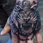 фото татуировка оскал тигра от 01.06.2018 №027 - tiger tattoo - tatufoto.com
