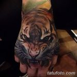 фото татуировка оскал тигра от 01.06.2018 №029 - tiger tattoo - tatufoto.com
