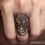 фото татуировка оскал тигра от 01.06.2018 №045 - tiger tattoo - tatufoto.com