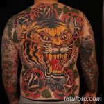 фото татуировка оскал тигра от 01.06.2018 №050 - tiger tattoo - tatufoto.com