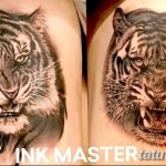 фото татуировка оскал тигра от 01.06.2018 №060 - tiger tattoo - tatufoto.com