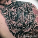 фото татуировка оскал тигра от 01.06.2018 №062 - tiger tattoo - tatufoto.com