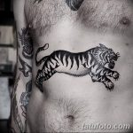 фото татуировка оскал тигра от 01.06.2018 №086 - tiger tattoo - tatufoto.com