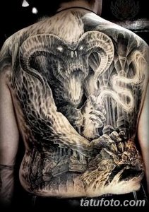 Фото тату Сатана от 31.07.2018 №039 - tattoo of Satan - tatufoto.com