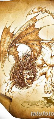 Фото тату мантикора от 31.07.2018 №014 — tattoo manticore — tatufoto.com