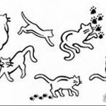 Эскизы тату кошачьи следы от 31.07.2018 №016 - Sketches tattoo cat tracks - tatufoto.com