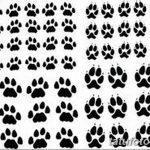 Эскизы тату кошачьи следы от 31.07.2018 №042 - Sketches tattoo cat tracks - tatufoto.com