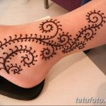 фото Мехенди на лодыжке от 13.07.2018 №101 - Mehendi on the ankle - tatufoto.com