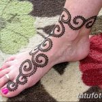 фото Мехенди на лодыжке от 13.07.2018 №110 - Mehendi on the ankle - tatufoto.com