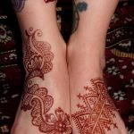 фото Мехенди на лодыжке от 13.07.2018 №118 - Mehendi on the ankle - tatufoto.com