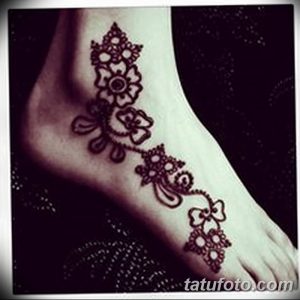 фото Мехенди на лодыжке от 13.07.2018 №120 - Mehendi on the ankle - tatufoto.com