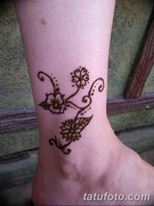 фото Мехенди на лодыжке от 13.07.2018 №123 - Mehendi on the ankle - tatufoto.com