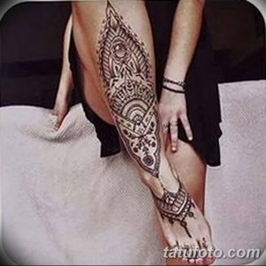 фото Мехенди на лодыжке от 13.07.2018 №125 - Mehendi on the ankle - tatufoto.com