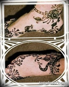 фото Мехенди на лодыжке от 13.07.2018 №127 - Mehendi on the ankle - tatufoto.com