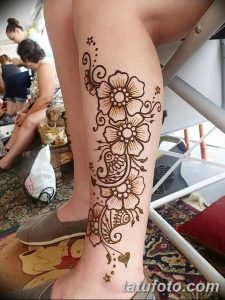 фото Мехенди на лодыжке от 13.07.2018 №128 - Mehendi on the ankle - tatufoto.com