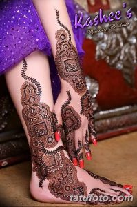 фото Мехенди на лодыжке от 13.07.2018 №129 - Mehendi on the ankle - tatufoto.com