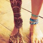 фото Мехенди на лодыжке от 13.07.2018 №133 - Mehendi on the ankle - tatufoto.com