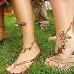 фото Мехенди на лодыжке от 13.07.2018 №157 - Mehendi on the ankle - tatufoto.com