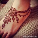фото Мехенди на лодыжке от 13.07.2018 №162 - Mehendi on the ankle - tatufoto.com