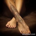 фото Мехенди на лодыжке от 13.07.2018 №181 - Mehendi on the ankle - tatufoto.com