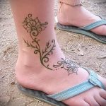 фото Мехенди на лодыжке от 13.07.2018 №214 - Mehendi on the ankle - tatufoto.com