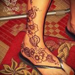 фото Мехенди на лодыжке от 13.07.2018 №216 - Mehendi on the ankle - tatufoto.com