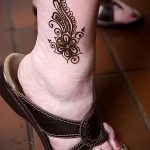 фото Мехенди на лодыжке от 13.07.2018 №217 - Mehendi on the ankle - tatufoto.com