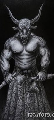 фото тату Минотавр от 19.07.2018 №007 — Minotaur tattoo — tatufoto.com