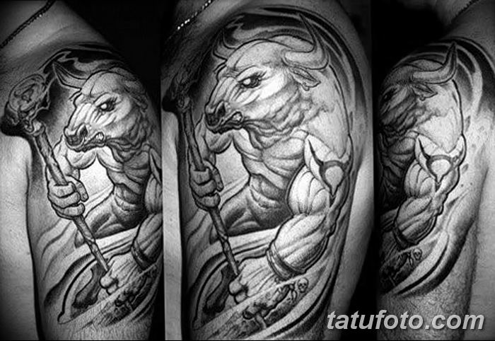 фото тату Минотавр от 19.07.2018 №037 - Minotaur tattoo - tatufoto.com