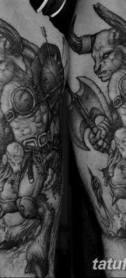 фото тату Минотавр от 19.07.2018 №044 — Minotaur tattoo — tatufoto.com