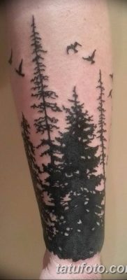 black pine tree tattoo