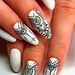 Фото Мехенди на ногтях от 04.08.2018 №136 - Mehendi on the nails - tatufoto.com
