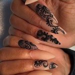Фото Мехенди на ногтях от 04.08.2018 №197 - Mehendi on the nails - tatufoto.com