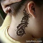 Фото Мехенди на шее от 02.08.2018 №083 - Mehendi on the neck - tatufoto.com