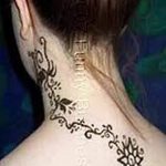 Фото Мехенди на шее от 02.08.2018 №102 - Mehendi on the neck - tatufoto.com