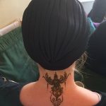 Фото Мехенди на шее от 02.08.2018 №105 - Mehendi on the neck - tatufoto.com