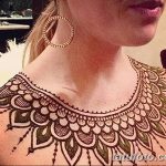 Фото Мехенди на шее от 02.08.2018 №109 - Mehendi on the neck - tatufoto.com